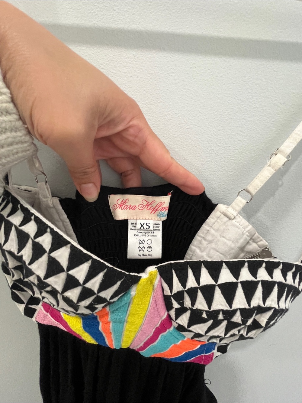 Mara Hoffman Black Strapless Maxi with Colorful Chevron Waist - Picture 8 of 11
